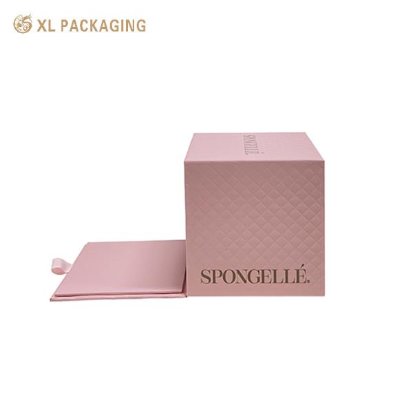 Caixas de presente de velas rosa de luxo impressas sob medida Caixa de presente de papelão duro para velas