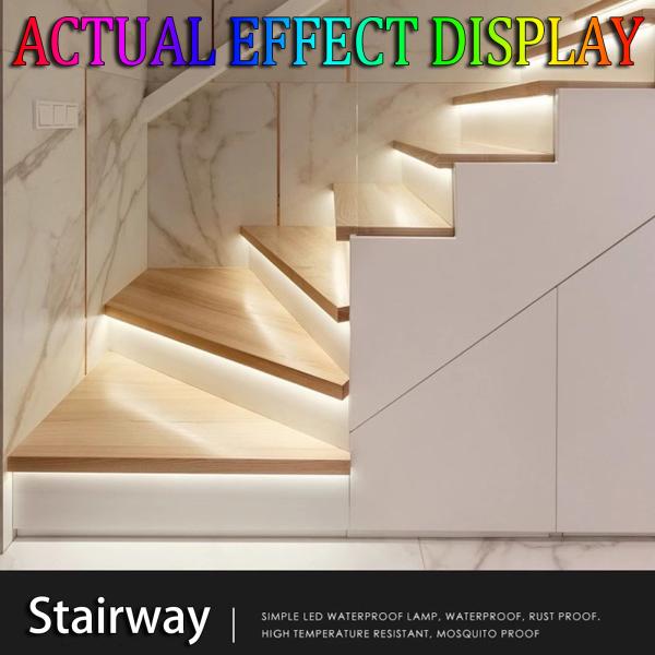 Светодиод 24В Голая доска Патч Самоклеящаяся лента Клейкая гостиная Встроенная алюминиевая канавка Линейная световая лента