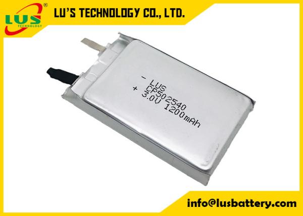 CP502540 Li-MnO2 soft pack battery 1200mah CP Lithium maganese battery CP502537 CP502540