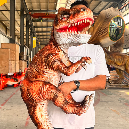 Baby Dino Puppet Animatronic Models Cute Realistic Full Body T Rex Puppet