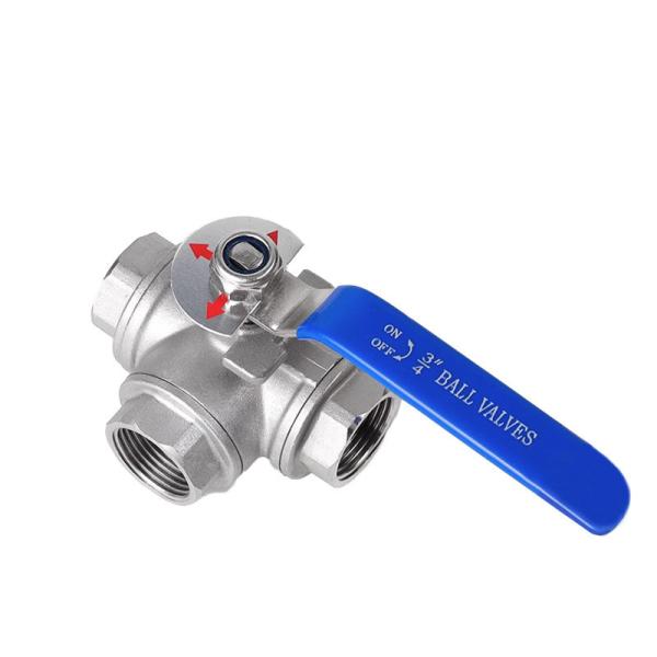 Tee Type Function Q14/15f 3 Way Ball Valve with G/NPT/BSPT/Bsp Thread Manual Driving Mode