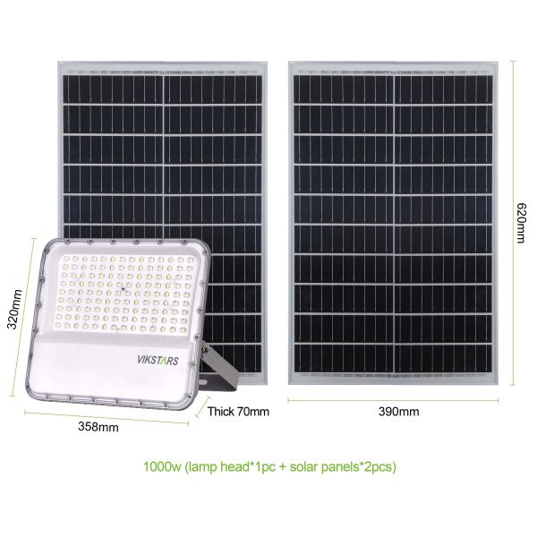 600W 800W 1000W Lumières solaires pour stades de sport en plein air IP66 étanche