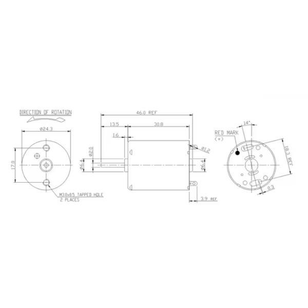 Electric Curtains Motor 0.12-0.17A 3-24V 3507-4842RP DC Brush Motor Go-Gold