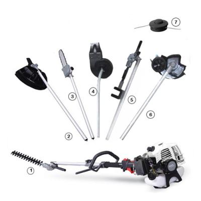 Grame as máquinas de jardinagem 7 dos ajustadores em 1 cortador de escova Multifunction da gasolina