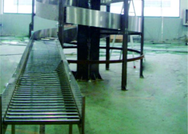 Flexible Industrial Conveyor Belt Systems Vertical Screw - Lift Strong Structure