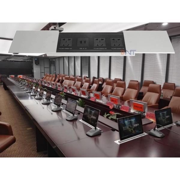 Manual Sliding Design Desktop Power Outlet For Conference Room Table AV Solution
