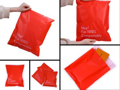 Compostable Self Adhesive Courier Bags PLA Biodegradable Cornstarch Bags