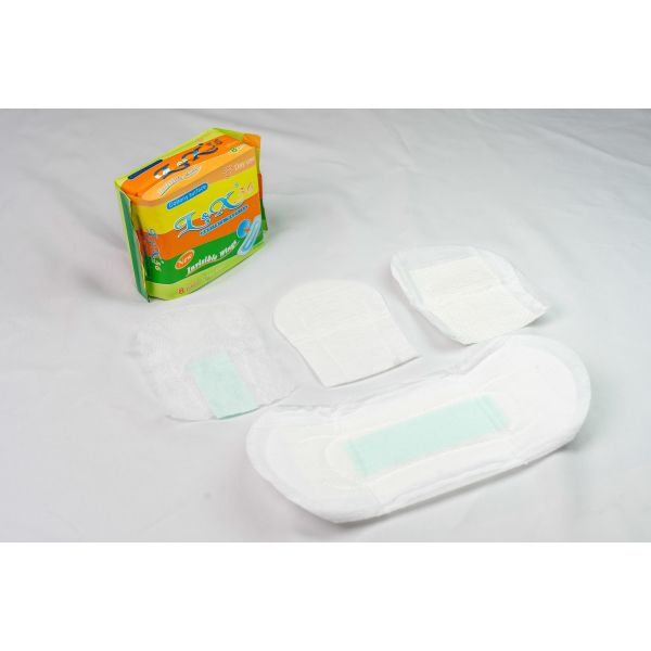 Leak Protection Dual Layer Design Sanitary Napkins Pad with Hypoallergenic Cotton
