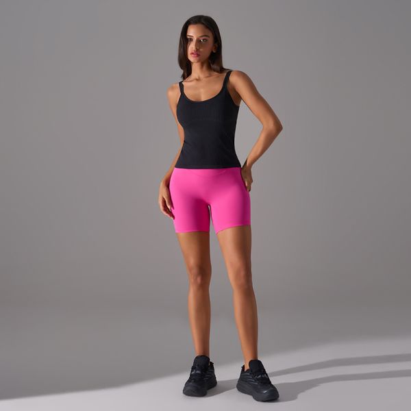 Women's White Ribbed Seamless Tank Top Slim Fit Moisture Wicking Sleeveless