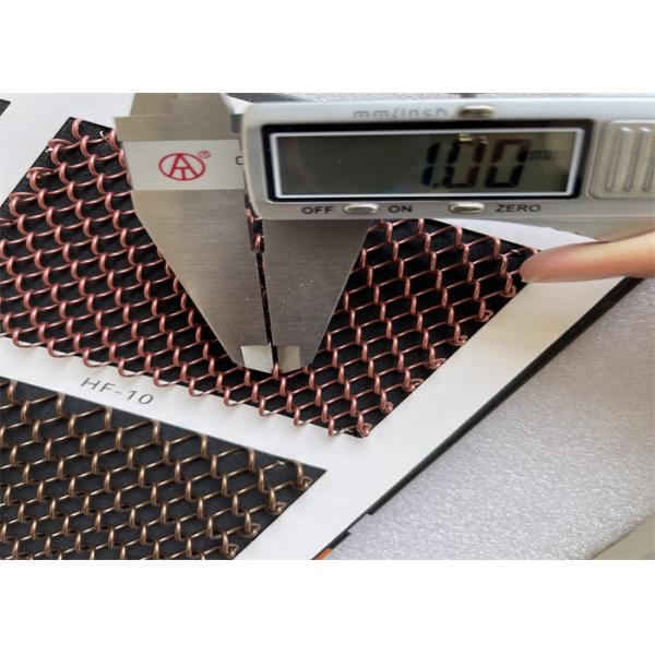 Diamond Hole Architectural Metal Coil Curtain 5mm 6mm Wire Diameter