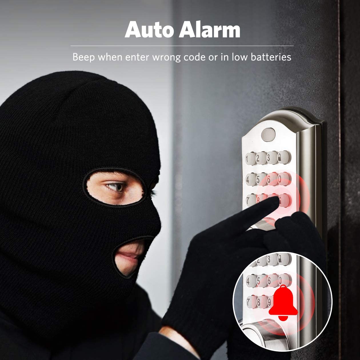 OEM Цинковая сплав безключевая электронная клавиатура Deadbolt Lock Multicolor