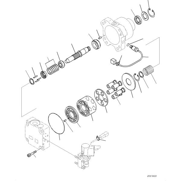 708-7H-00680 R7087S00680 7087S00680 For Komatsu D65PX-17 D65EX-17 BULLDOZERS Parts Hydraulic  FAN MOTOR COOLING SYSTEM  Motor Assembly Aftermarket Original
