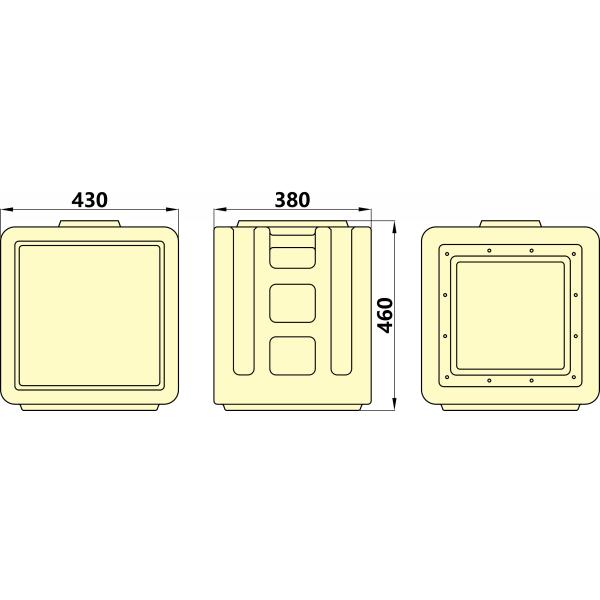 Синтаксис MD1 Трёхфазная 400A HDPE портативная распределительная коробка IP67 с UL-листинговыми розетками Nema 430x380x460 мм