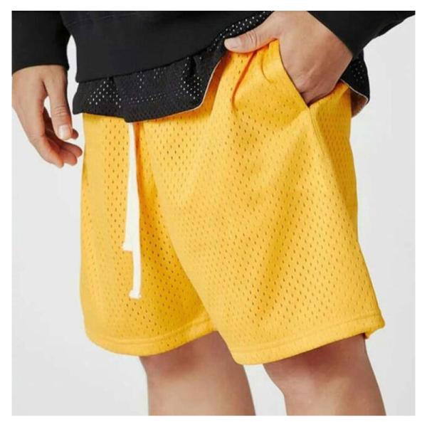 Men Cotton Shorts Custom Logo Casual Gym Sport Mesh Basketball Short