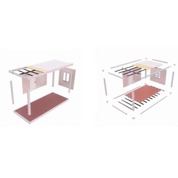 Luxury Healthy Material 2 Bedroom Prefab House for Hotel