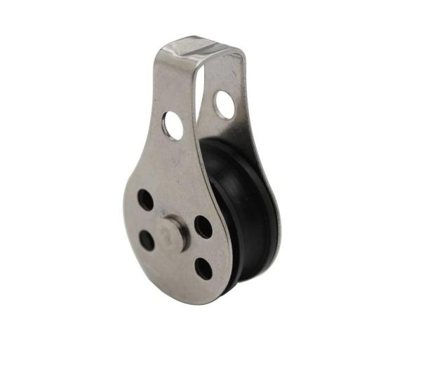 Stainless Steel Double Sheave Pulley Swivel Eye Type for Healthcare Rigging Block SS316