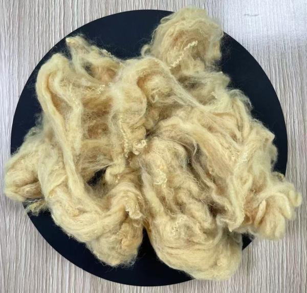 Recycled Polyester Staple Fiber 2.5D 51mm Goose Yellow