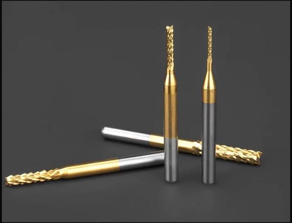 PCB Corn Cob End Mill Cutter TiN Coated Titanium Coated Carbide Milling Cutter