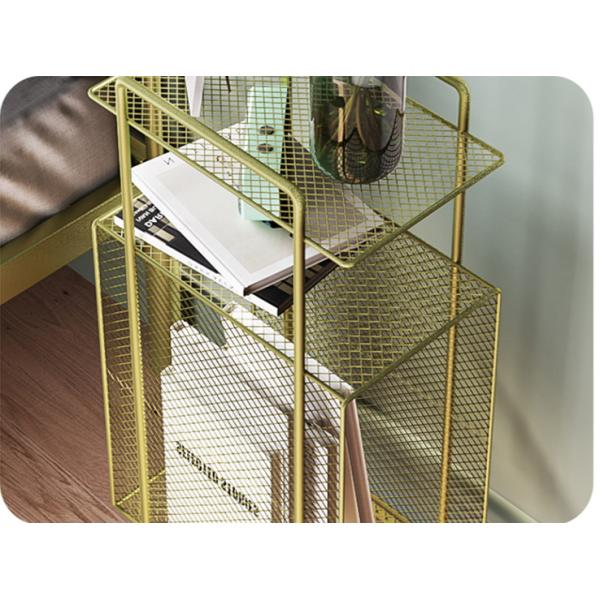 Bedside Waterproof 32x23x70cm Steel Book Rack Floor Standing