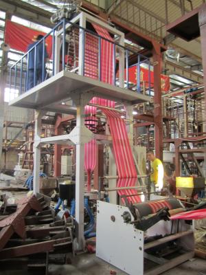 Semi Automatic PE Film Blowing Machine Double Color , Plastic Extrusion equipment