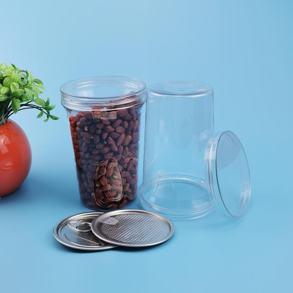 PET Alu Easy Open FDA 800ml Plastic Food Jars
