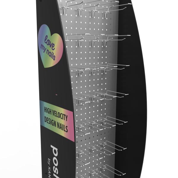 Retail Store Glove Display Stand Peg Display Stand With LCD Screen