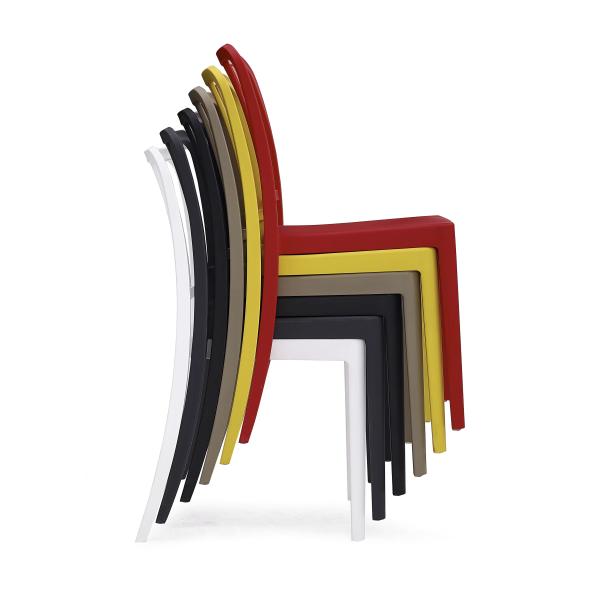 Silla de comedor de plástico de resina de PP para banquetes y exteriores