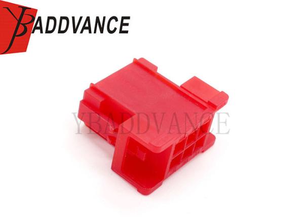 Da fêmea vermelha 6 dos conectores de Tyco ampère do retângulo conector automotivo do Pin para a motocicleta