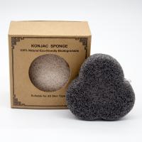 Forme faciale konjac activée de fleur de Tripetal d'éponge de charbon de bois en bambou
