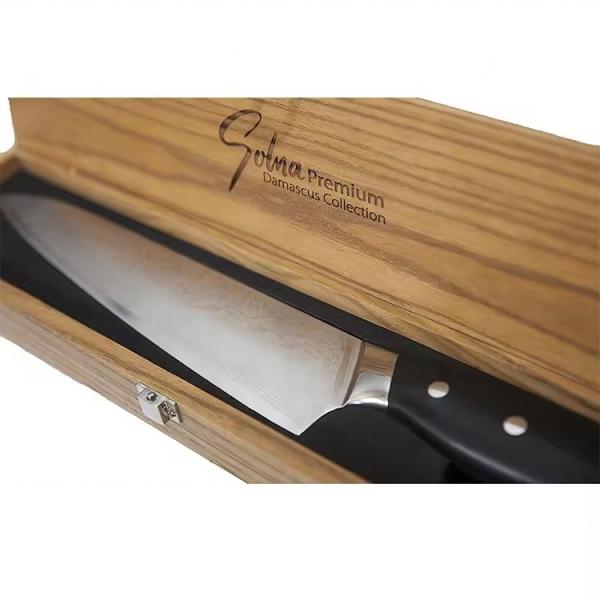 Wooden Knife Box Handmade Custom Knife Rectangular Solid Wood Wine Bottle Box For Kitchen