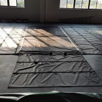 Tecido de lona de PVC retardador de chama 24 Ft X 27 Ft 8 Ft Flap Negro 18 Oz Vinyl revestido de madeira