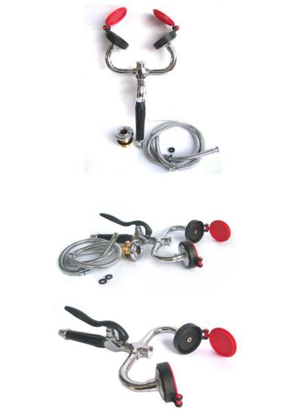 Eye Washer Table Steel Lab Casework Mounted Type Double Nozzles Solid Brass