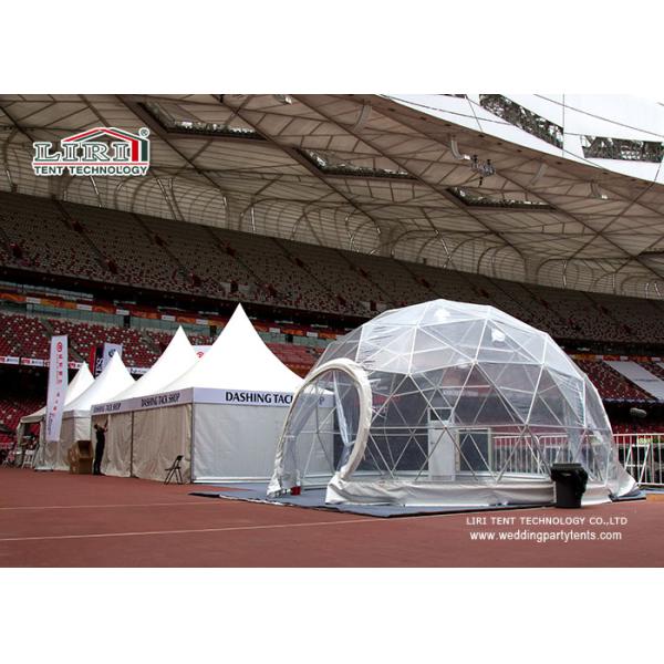 Прозрачный шатер половинной сферы используемый для на открытом воздухе спортивного мероприятия с высококачественной сталью и материалом ПВК