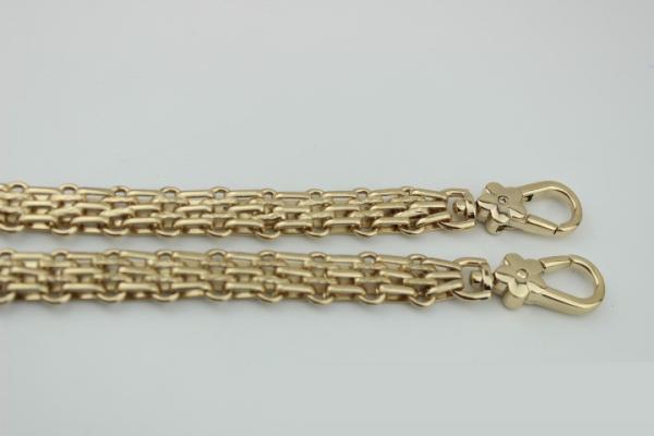 New product design zinc alloy snap hooks match 120 mm iron material gold chain for bag