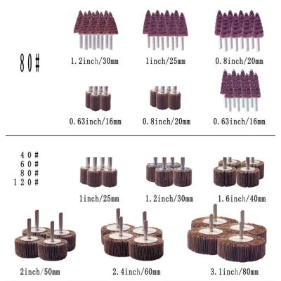 Détecteur de gravier 60/80/120/240 Grains Abrasif d'oxyde d'aluminium Flap Wheel Pour le polissage de broyage