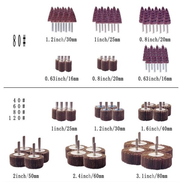 Polishing Consumables 60/80/120/240 Grits Abrasive Flap Wheel Aluminum Oxide For Polishing Grinding