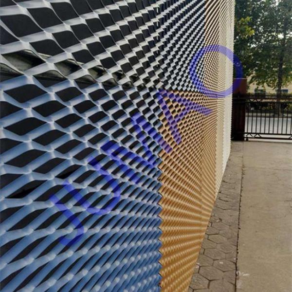 Electric Galvanized Aluminum Expanded Metal , White Metal Sheet With Holes