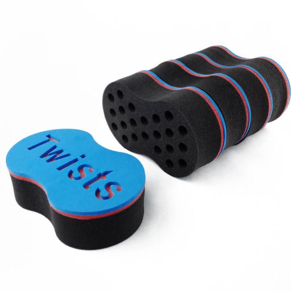 Single Sided African Hair Sponge 15mm Hole Blue Afro Sponge Twist