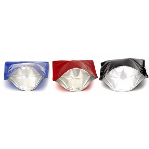 Small Flat Zip Lock Mylar Aluminum Foil Stand Up Pouch Square Bottom Food Packaging