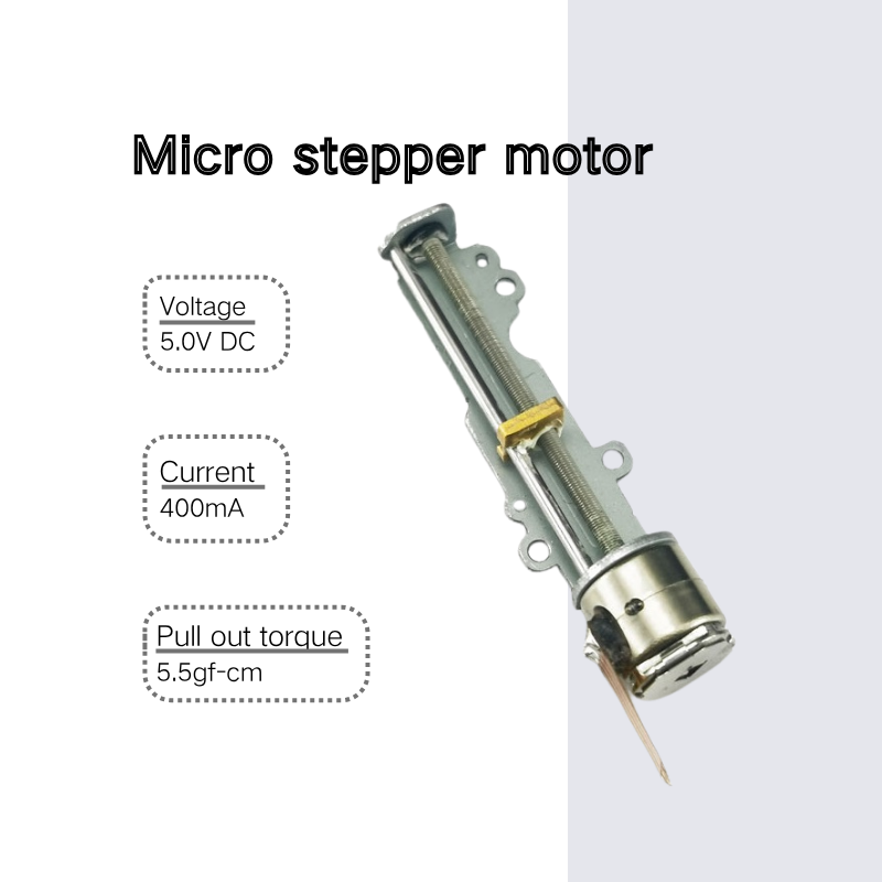 Micro Stepper Motor 10mm 5V DC Linear Actuator with Long Stroke Lead Screw for Automation & Robotics