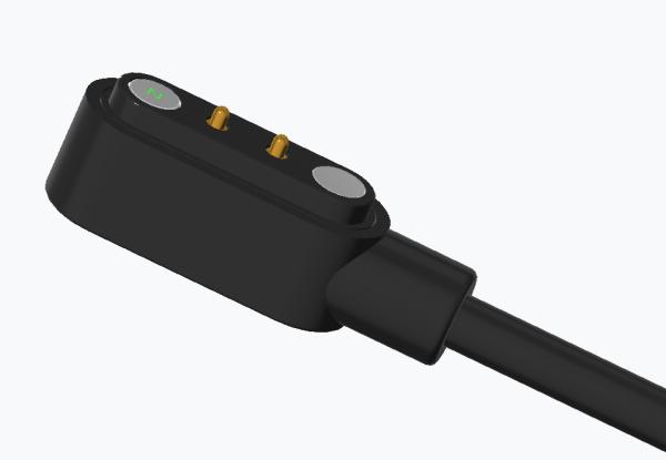 Conector USB magnético de cable con 2 pines Pogo para rectángulo, conector de cable magnético para smartwatch