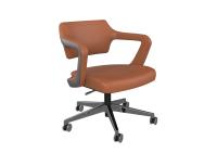 Cadeira de escritório ergonômica com base de alumínio com encosto