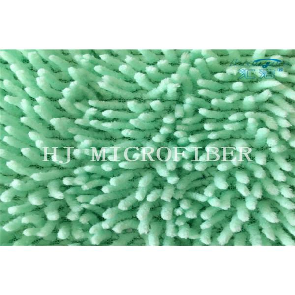 Cojines del reemplazo de la fregona de las cabezas de la fregona de la tela de felpilla de la microfibra del color verde pequeños