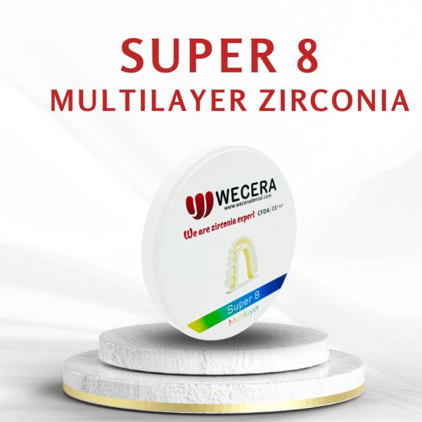 Bloc de dentition en acier de zirconium en couches multiples compatible avec le système CAD/CAM