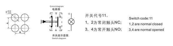 Three Position Maintain Push Button Electrical Switch 380V AC Selector Type