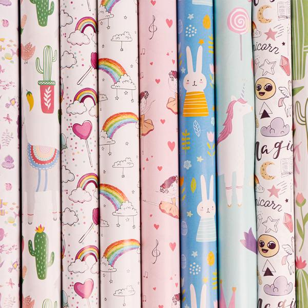 MSD Festival de Natal Bolo Embalagem Roll Kraft papel de embrulho para decoração fácil