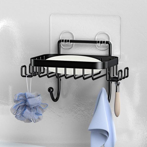 No Drilling Durable Stainless Steel Soap Dish Holder for Bathroom and Kitchen