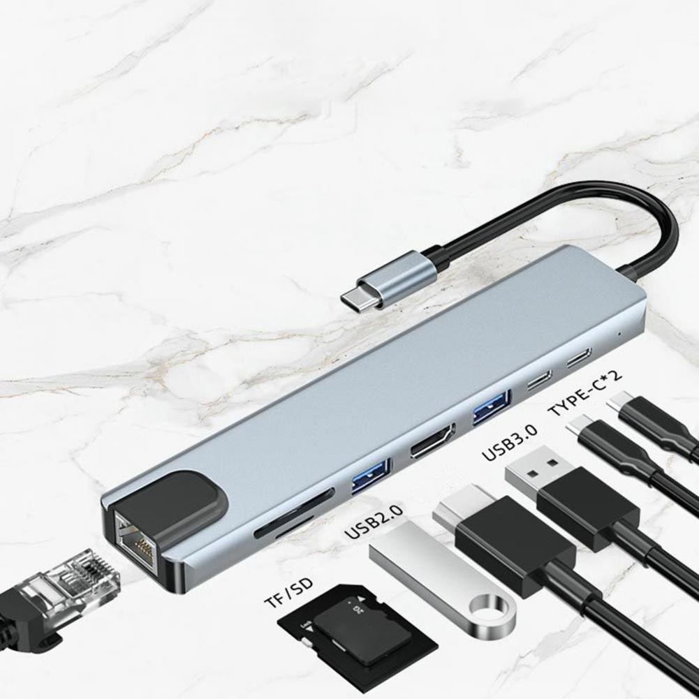 8 в 1 типе локальной сети переходника эпицентра деятельности USB c конвертера c Kabel Naar 4K 60hz