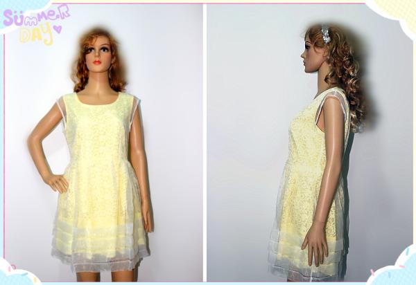 Round neck sleeveless ladies dresses with polyester S M L XL