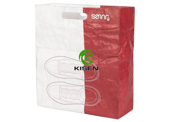 Durable Dupont Tyvek Grocery Bags , Custom Logo Water Resistant Paper Bags